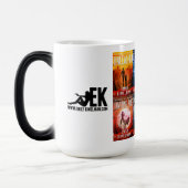 マグを変形させるシドニーライのミステリー モーフィングマグカップ (左)