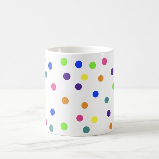 マグを変形させる虹の水玉模様 モーフィングマグカップ (中央)
