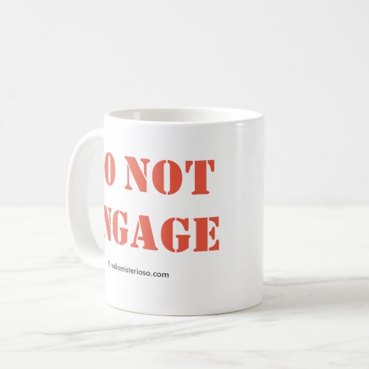 マグを従事させないで下さい コーヒーマグカップ (正面左)