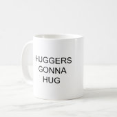 マグを愛することを行っている恋人を抱き締めることを行くHowey Huggers コーヒーマグカップ (正面左)