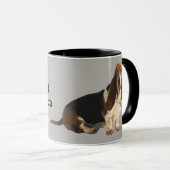 マグを愛するバセットハウンドのおもしろい マグカップ (正面右)