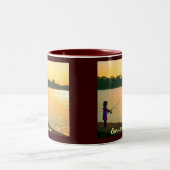 マグを採取するために生まれて下さい ツートーンマグカップ (中央)