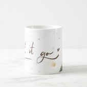 マグを放せ |白とスプラッシュ |花 コーヒーマグカップ (中央)