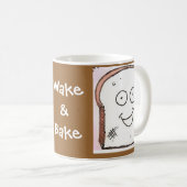 マグを目覚めさせて下さい及び焼いて下さい コーヒーマグカップ (正面右)