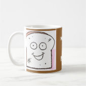 マグを目覚めさせて下さい及び焼いて下さい コーヒーマグカップ (左)