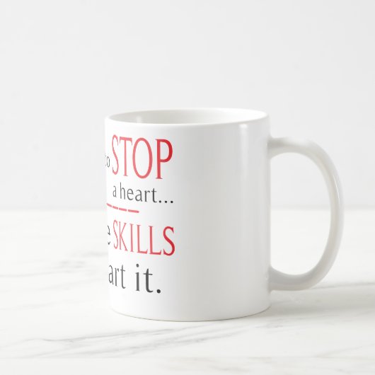 マグを看護することをハートを止める一見 コーヒーマグカップ (右)