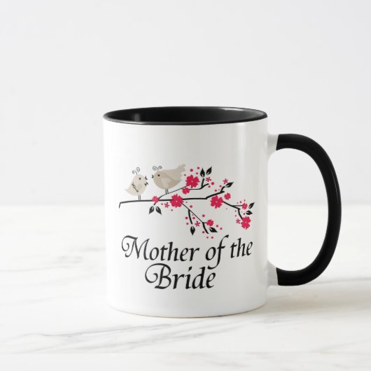 マグを結婚している花嫁の鳥のパーソナライズな母 マグカップ (右)