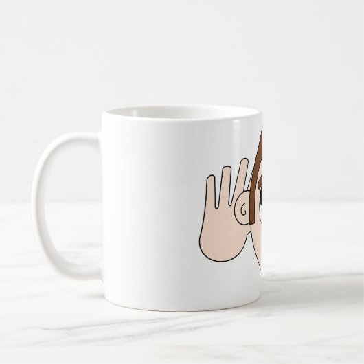 マグを聞くこと コーヒーマグカップ (左)