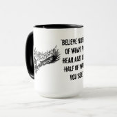 マグを聞くものの何も信じないで下さい マグカップ (正面左)