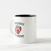 マグを言うギャングのラッパーのおもしろいなクリスマス ツートーンマグカップ (正面左)