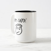 マグを言う人 ツートーンマグカップ (正面左)