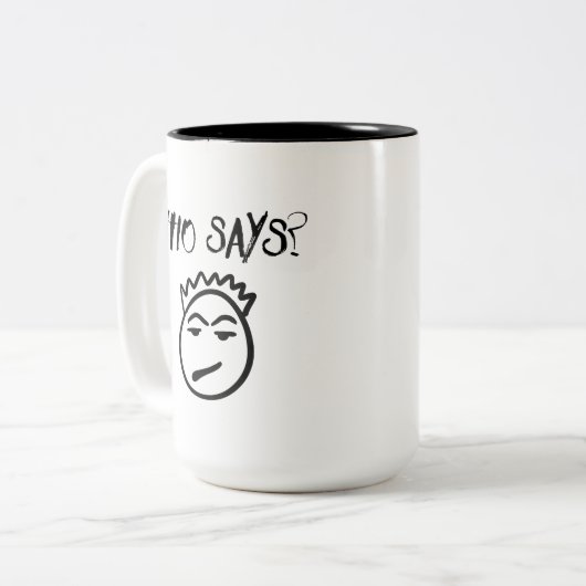 マグを言う人 ツートーンマグカップ (正面左)