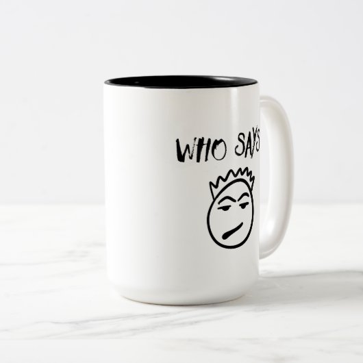 マグを言う人 ツートーンマグカップ (正面右)