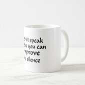 マグを話さないで下さい コーヒーマグカップ (正面右)