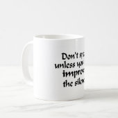 マグを話さないで下さい コーヒーマグカップ (正面左)