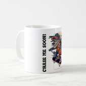 マグを追う コーヒーマグカップ (正面左)