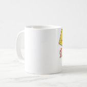 マグを通って来る特ダネ コーヒーマグカップ (正面左)