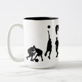 マグを遊びますか、または家に居て下さい ツートーンマグカップ (左)