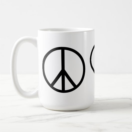 マグを離れた平和愛F コーヒーマグカップ (左)