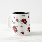 マグを離れた虫 ツートーンマグカップ (正面左)