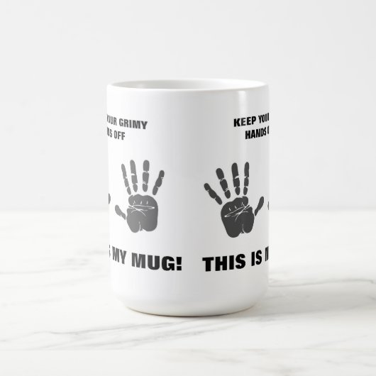 マグを離れてあなたの手を-大型-味方される2保って下さい コーヒーマグカップ (中央)