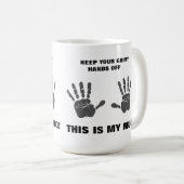 マグを離れてあなたの手を-大型-味方される2保って下さい コーヒーマグカップ (正面右)