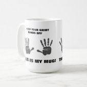 マグを離れてあなたの手を-大型-味方される2保って下さい コーヒーマグカップ (正面左)