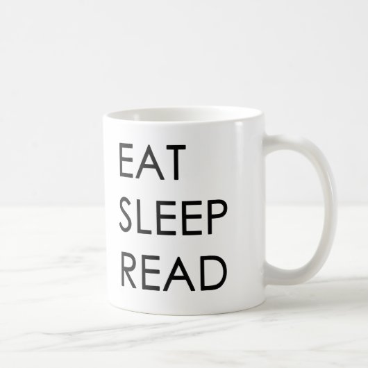 マグを食べて下さい、眠らせて下さい、読んで下さい コーヒーマグカップ (右)