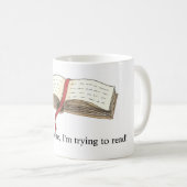 マグを「読むことを」試みます コーヒーマグカップ (正面右)