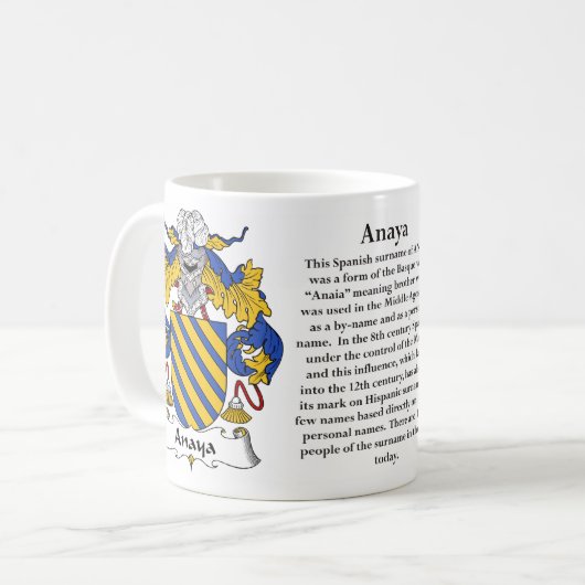 マグアナヤ家族の紋章付き外衣 コーヒーマグカップ (正面左)