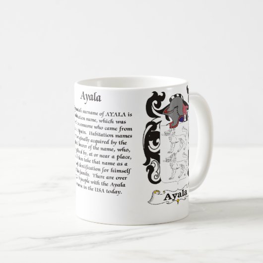マグアヤラ家族の紋章付き外衣 コーヒーマグカップ (正面右)