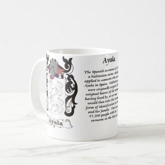 マグアヤラ家族の紋章付き外衣 コーヒーマグカップ (正面左)