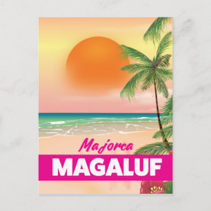 マグアルフマヨルカビーチ旅行ポスター ポストカード