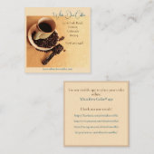 マグアンドコーヒービーンズカフェバリスタコーヒー スクエア名刺 (正面/裏面)