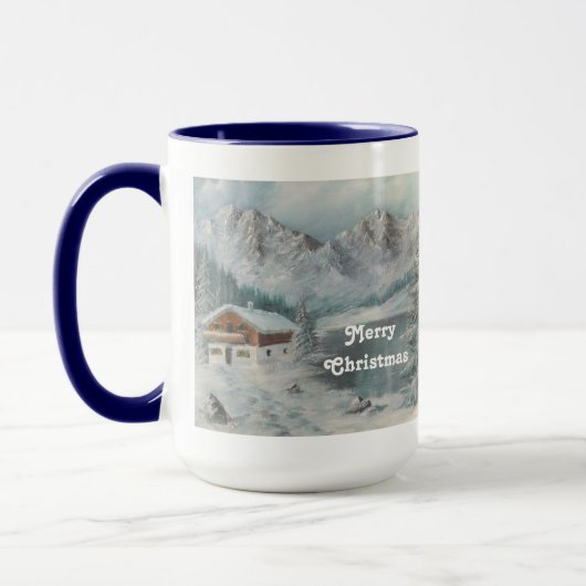 マグアンヘイズ絵画のバイエルン雪の夢 マグカップ (左)