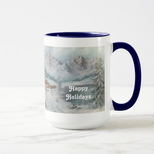 マグアンヘイズ絵画のバイエルン雪の夢 マグカップ (右)