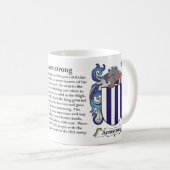 マグアームストロング家族の紋章付き外衣 コーヒーマグカップ (正面右)
