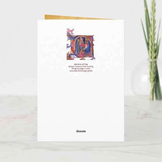 マグィクリスマスパーチメントブルージェムの崇拝 シーズンカード (裏面)