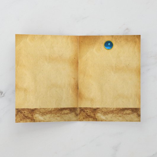 マグィクリスマスパーチメントブルージェムの崇拝 シーズンカード (内部)