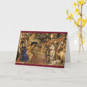 マグィ中世クリスマスの崇拝 カード (黄色い花)
