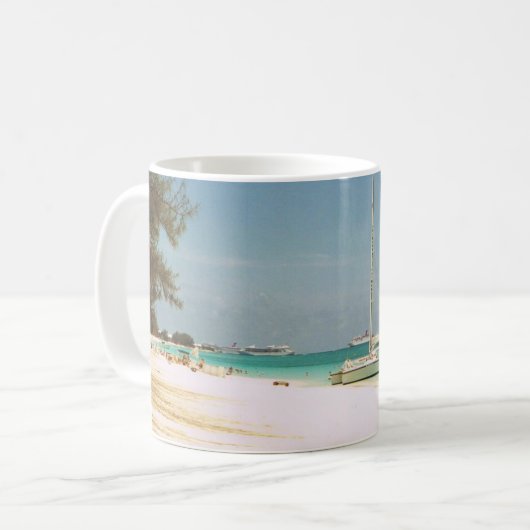 マグウィズグランドケイマンビーチシーン コーヒーマグカップ (正面左)