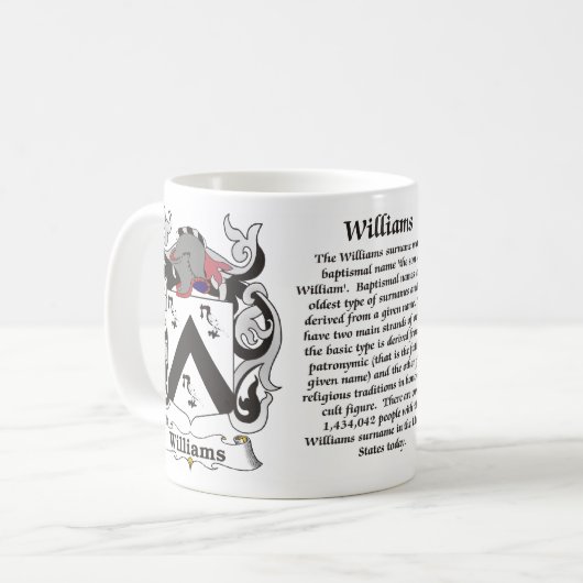 マグウィリアムス家族の紋章付き外衣 コーヒーマグカップ (正面左)