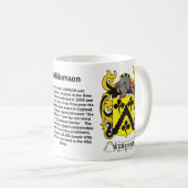 マグウィリアムソン家族の紋章付き外衣 コーヒーマグカップ (正面右)