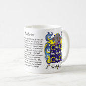 マグウェブスター家族の紋章付き外衣 コーヒーマグカップ (正面右)