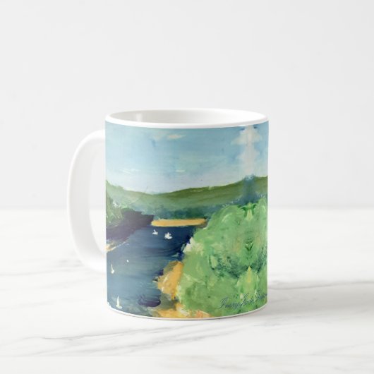 マグウォータービューシーンオーストラリア美術 コーヒーマグカップ (正面左)