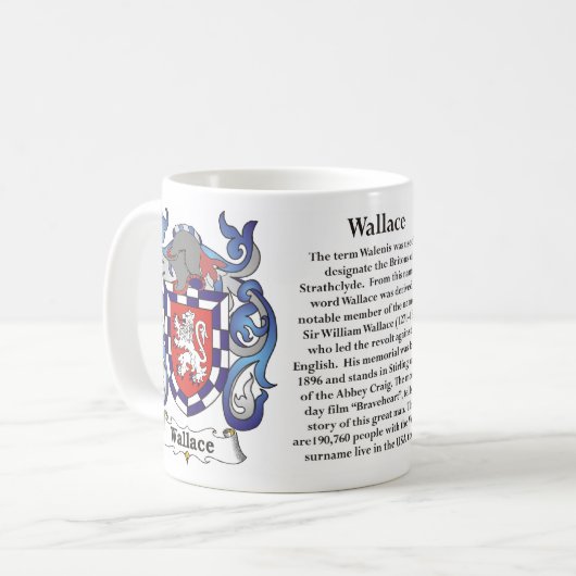 マグウォーレス家族の紋章付き外衣 コーヒーマグカップ (正面左)