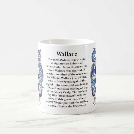 マグウォーレス家族の紋章付き外衣 コーヒーマグカップ (中央)