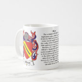 マグエリオット家族の紋章付き外衣 コーヒーマグカップ (正面左)