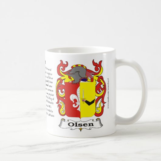 マグオルセン家族の紋章付き外衣 コーヒーマグカップ (右)