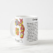 マグオルテガ家族の紋章付き外衣 コーヒーマグカップ (正面左)